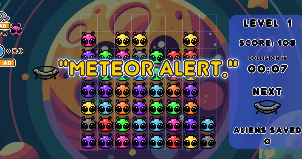 Save The Cute Aliens space journey